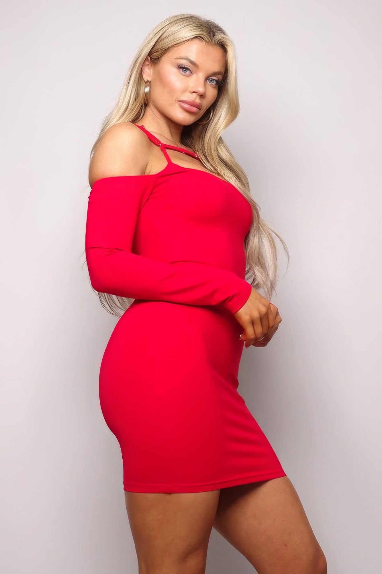 Long Sleeve Cuff Mini Dress