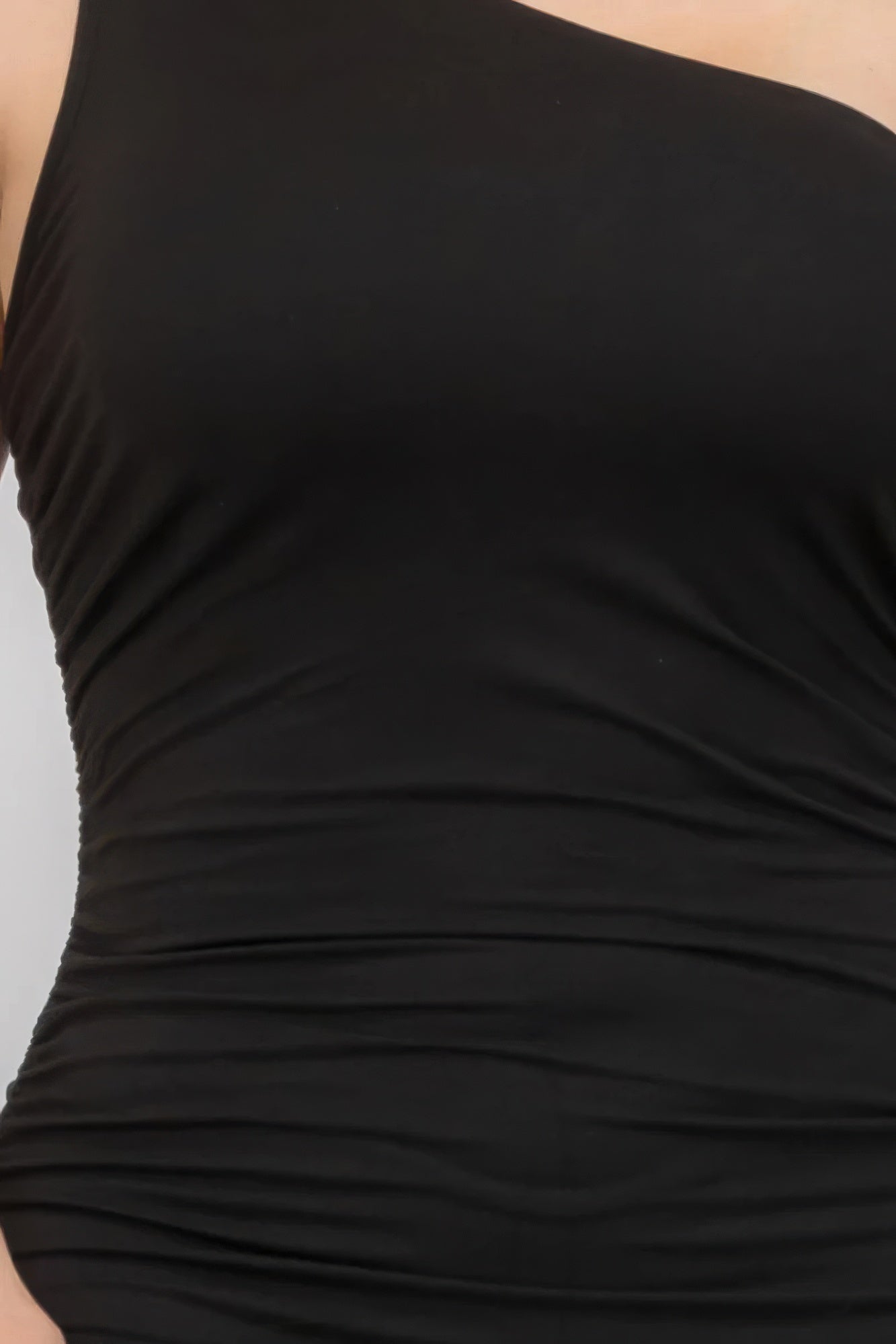One Shoulder Midi Bodycon Dress(plus)