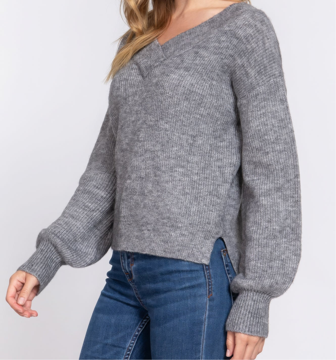 Long Sleeve V-neck Sweater