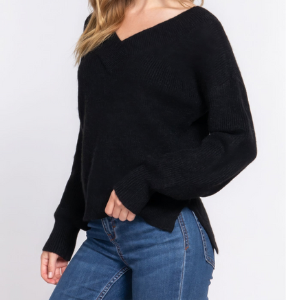 Long Sleeve V-neck Sweater