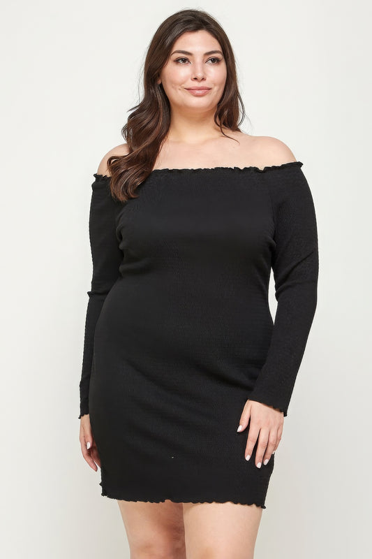 Off Shoulder Dress(plus)