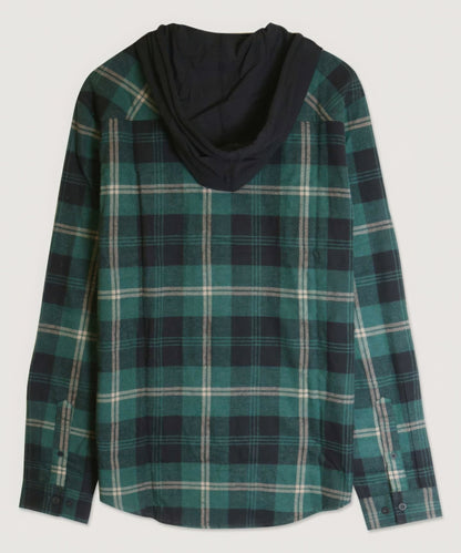 Plaid Hooded Shirt