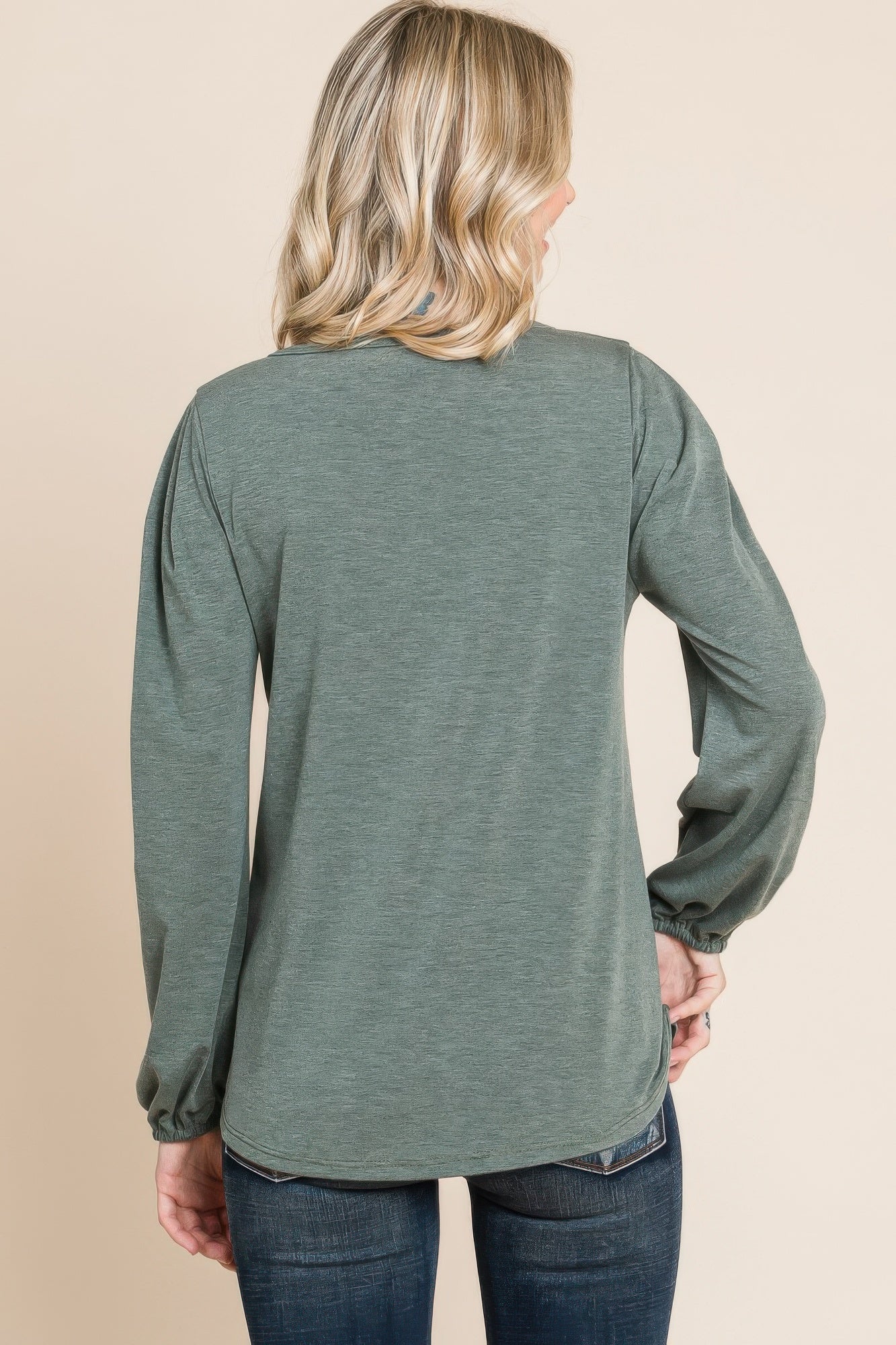 Solid Tr Long Sleeve Top